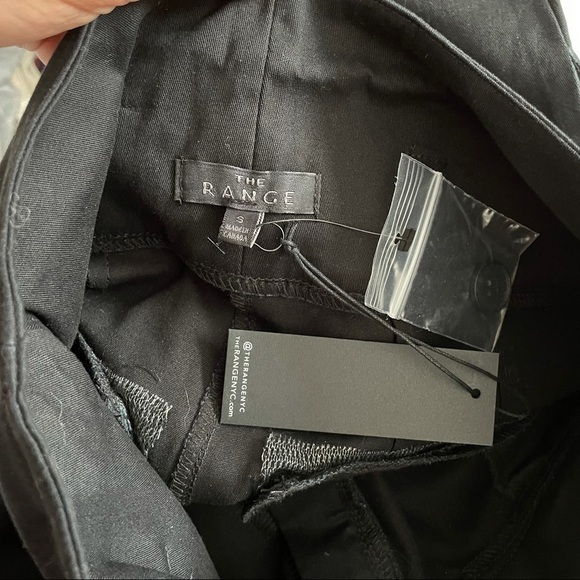 NWT The Range Structured Twill Fold Over Pants in Black - Picture 10 of 13